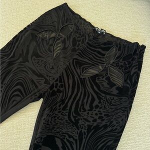 I.AM.GIA Black Patterned Pants